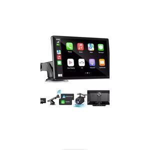 Wireless Carplay Touchscreen 4K Dash Cam, 9" Portable Apple Carplay Android Auto